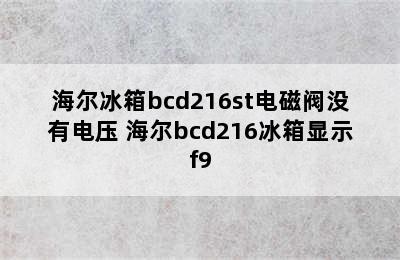 海尔冰箱bcd216st电磁阀没有电压 海尔bcd216冰箱显示f9